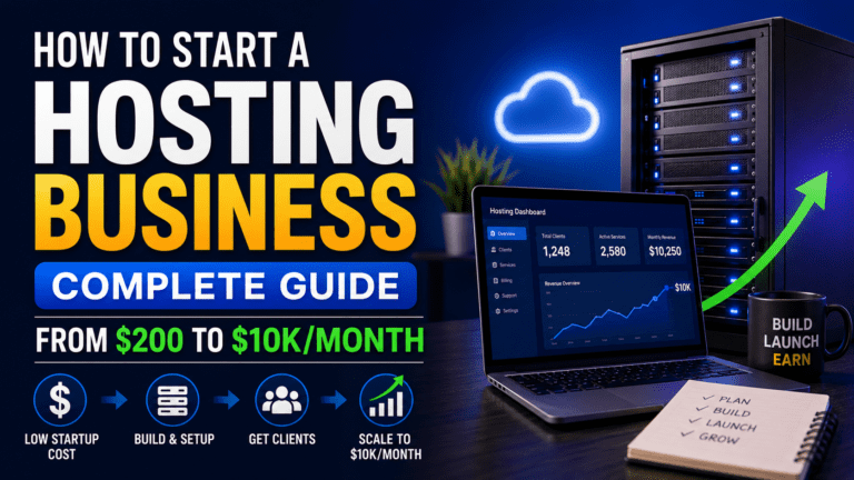 How To Start A Hosting Business: Complete 2026 Guide (From $200 to $10K/Month)